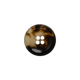 Plastic 4-Hole Button – 24L/15mm – Brown and Translucent Beige Dish Shaped Plastic 4-Hole Button – 24L/15mm – Brown and Translucent Beige Dish Shaped