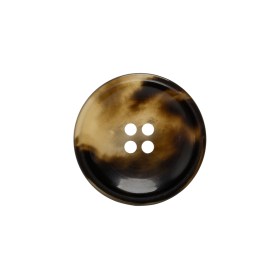 Plastic 4-Hole Button – 32L/20mm – Brown and Translucent Beige Dish Shaped Plastic 4-Hole Button – 32L/20mm – Brown and Translucent Beige Dish Shaped