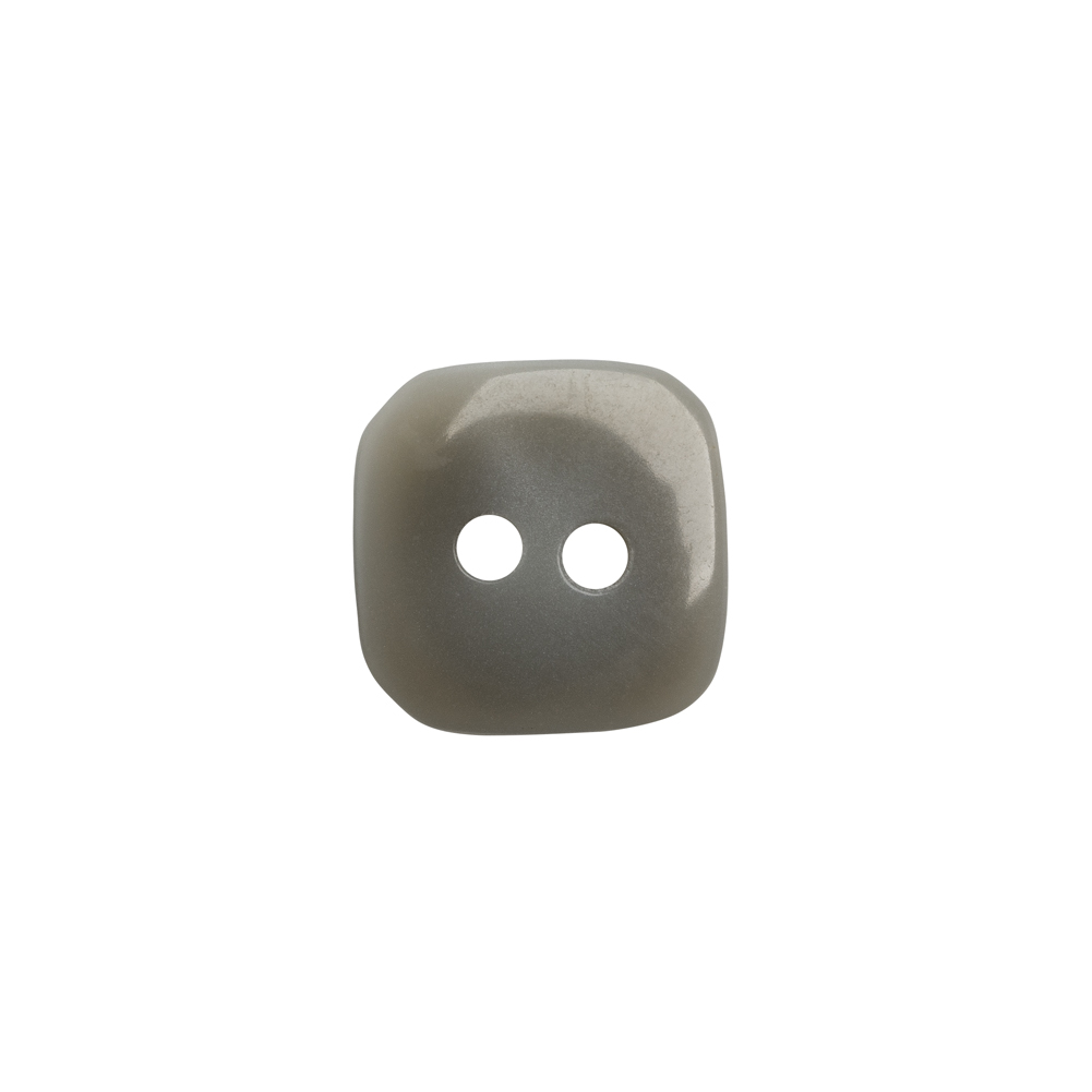 Square Plastic 2-Hole Button - 24L/15mm - Gray Ombre