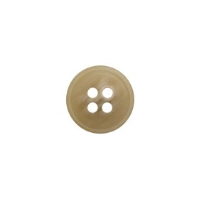Plastic 4-Hole Button – 20L/12.5mm – Beige and White Striated – Made in Italy Plastic 4-Hole Button – 20L/12.5mm – Beige and White Striated – Made in Italy