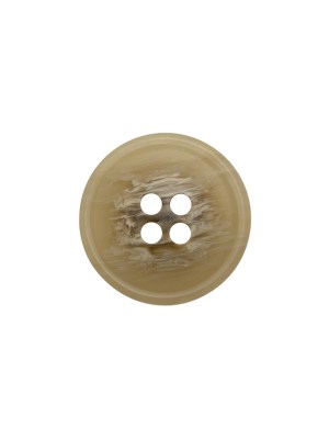 Plastic 4-Hole Button – 24L/15mm – Beige and Brown Striated – Made in Italy Plastic 4-Hole Button – 24L/15mm – Beige and Brown Striated – Made in Italy