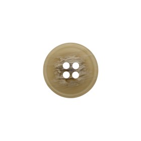 Plastic 4-Hole Button – 24L/15mm – Beige and Brown Striated – Made in Italy Plastic 4-Hole Button – 24L/15mm – Beige and Brown Striated – Made in Italy