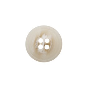 Plastic 4-Hole Button – 28L/18mm – White and Cream Striated – Made in Italy Plastic 4-Hole Button – 28L/18mm – White and Cream Striated – Made in Italy