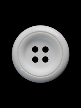 Plastic 4-Hole Button – 36L/23mm – White Tire Rim with Engraved Ring Plastic 4-Hole Button – 36L/23mm – White Tire Rim with Engraved Ring