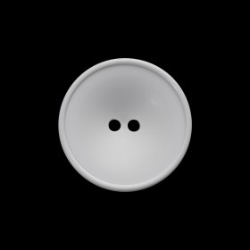 Plastic 2-Hole Button – 36L/23mm – White Funnel Dish Shaped with Narrow Rim Plastic 2-Hole Button – 36L/23mm – White Funnel Dish Shaped with Narrow Rim