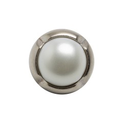 Plastic 2-Piece Shank Back Button – 36L/23mm – Silver and White Pearl Dome Plastic 2-Piece Shank Back Button – 36L/23mm – Silver and White Pearl Dome