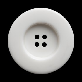 Plastic 4-Hole Button – 54L/34mm – White Chunky Tire Rim Plastic 4-Hole Button – 54L/34mm – White Chunky Tire Rim