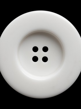 Plastic 4-Hole Button – 54L/34mm – White Chunky Tire Rim Plastic 4-Hole Button – 54L/34mm – White Chunky Tire Rim