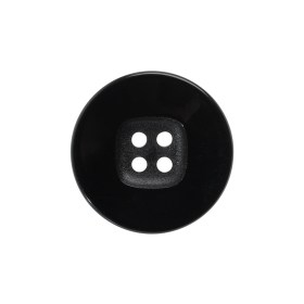 Plastic 4- Hole Button – 36L/23mm – Black with Rounded Square Center Plastic 4- Hole Button – 36L/23mm – Black with Rounded Square Center