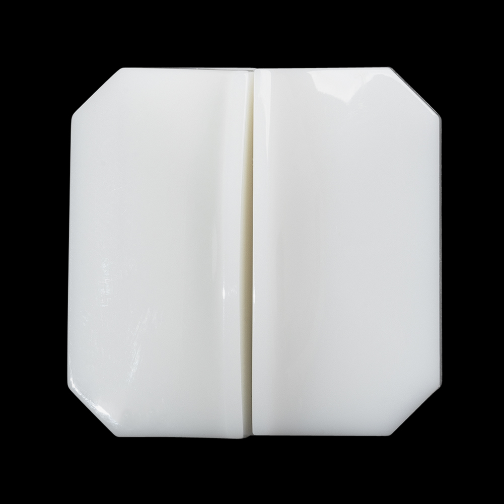 Square Plastic Shank Back Button Made in Italy – 44L/28mm – White Center Ridge Square Plastic Shank Back Button Made in Italy – 44L/28mm – White Center Ridge