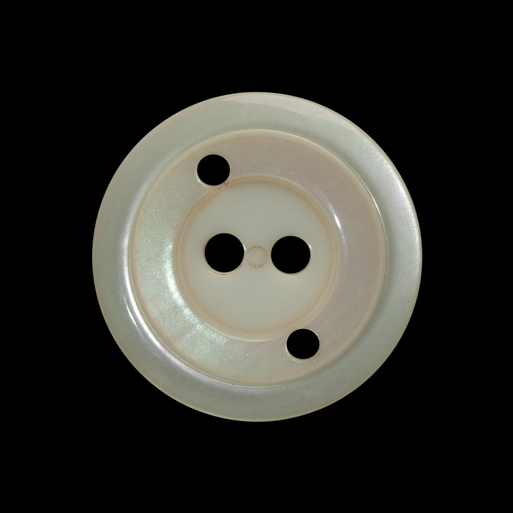 Plastic 2-Hole Button – 40L/25.5mm – Iridescent Ivory Stairstep with Decorative Holes Plastic 2-Hole Button – 40L/25.5mm – Iridescent Ivory Stairstep with Decorative Holes