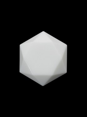 Hexagon Plastic Shank Back Button – 32L/20mm – White Geometric Hexagon Plastic Shank Back Button – 32L/20mm – White Geometric