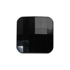Square Plastic Shank Back Button – 36L/23mm – Black Faceted Square Plastic Shank Back Button – 36L/23mm – Black Faceted