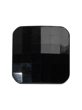 Square Plastic Shank Back Button – 36L/23mm – Black Faceted Square Plastic Shank Back Button – 36L/23mm – Black Faceted