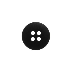 Plastic 4-Hole Button – 24L/15mm – Matte Black Smooth Top Plastic 4-Hole Button – 24L/15mm – Matte Black Smooth Top