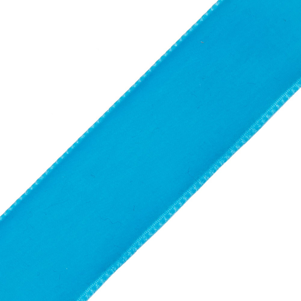 0.875" Turquoise Nylon Velvet Ribbon