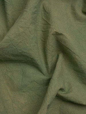 Olive Mottled Wrinkled Lightweight Cotton Canvas Olive Mottled Wrinkled Lightweight Cotton Canvas