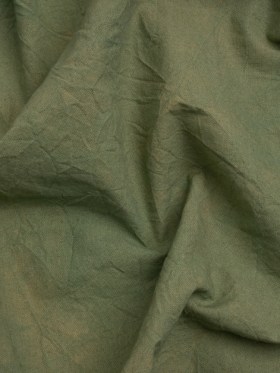 Olive Mottled Wrinkled Lightweight Cotton Canvas Olive Mottled Wrinkled Lightweight Cotton Canvas