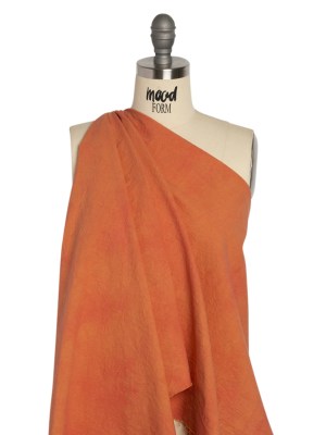 Terracotta Mottled Wrinkled Lightweight Cotton Canvas Terracotta Mottled Wrinkled Lightweight Cotton Canvas