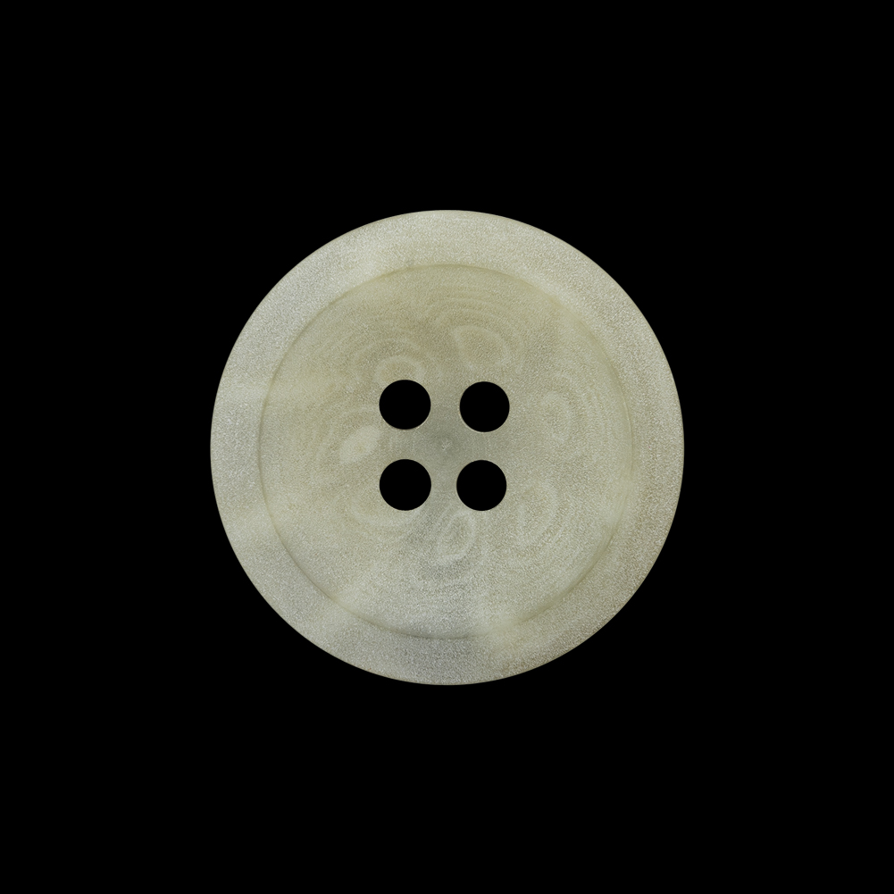 Plastic 4-Hole Button – 35L/22mm – Matte Translucent Ivory Swirls Shallow Plate Plastic 4-Hole Button – 35L/22mm – Matte Translucent Ivory Swirls Shallow Plate