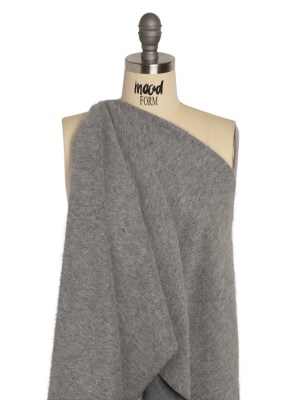Gray Fuzzy Blended Wool Coating Gray Fuzzy Blended Wool Coating