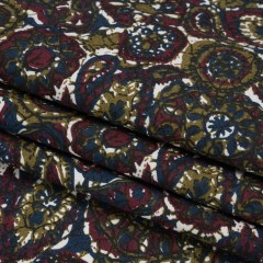 Burgundy, Navy and Olive Paisley Daze Cotton Woven Burgundy, Navy and Olive Paisley Daze Cotton Woven