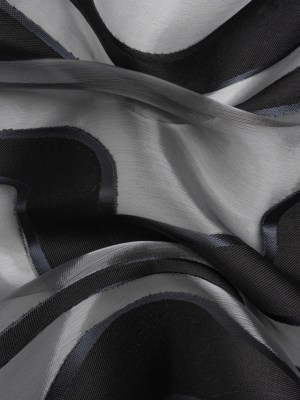 Metallic Gunmetal and Black Flowing Lines Luxury Burnout Brocade Metallic Gunmetal and Black Flowing Lines Luxury Burnout Brocade