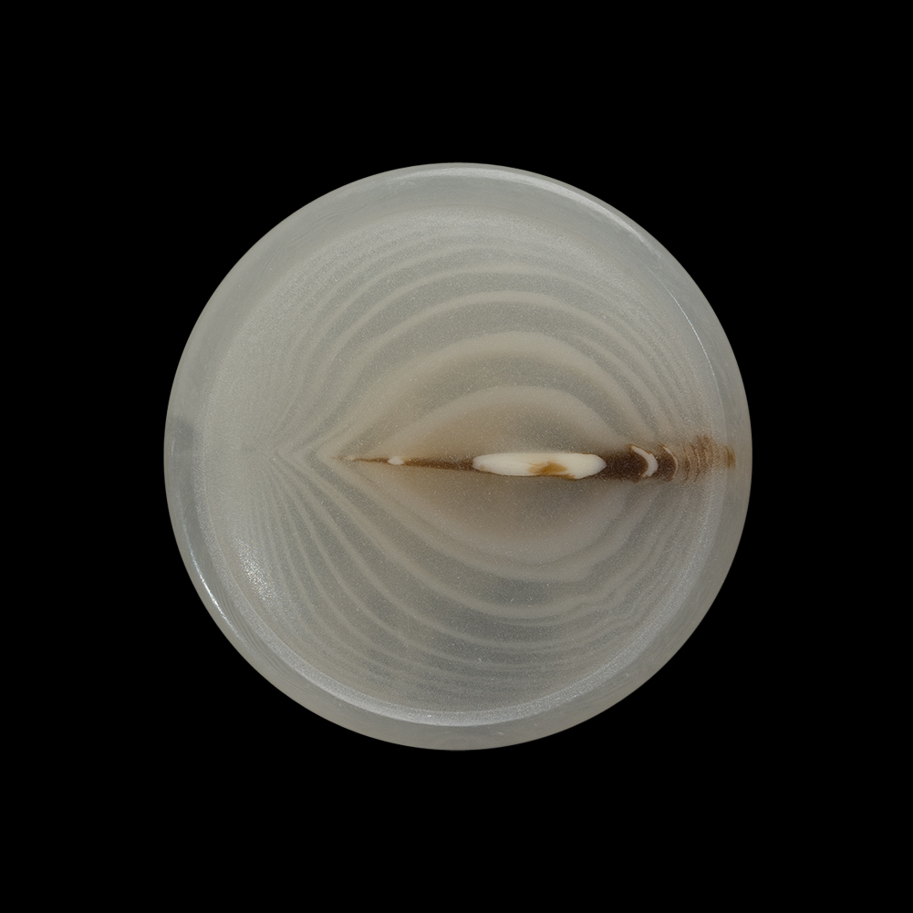 Plastic Shank Back Button – 40L/25.5mm – Ivory and Brown Streak Low Convex Plastic Shank Back Button – 40L/25.5mm – Ivory and Brown Streak Low Convex