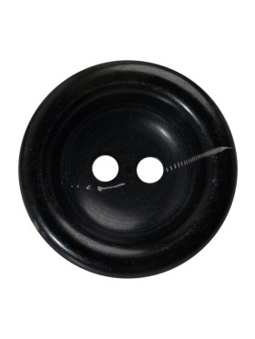 Plastic 2-Hole Button – 40L/25.5mm – Black Bowl Shaped Plastic 2-Hole Button – 40L/25.5mm – Black Bowl Shaped