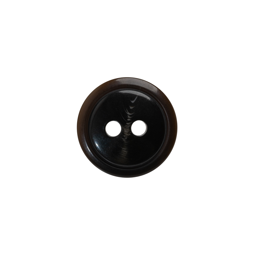 Plastic 2-Hole Button – 24L/15mm – Dark Brown Low Convex Plastic 2-Hole Button – 24L/15mm – Dark Brown Low Convex
