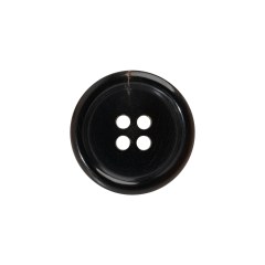 Plastic 4-Hole Button – 32L/20mm – Dark Brown and Beige Lines Rolled Rim Plastic 4-Hole Button – 32L/20mm – Dark Brown and Beige Lines Rolled Rim