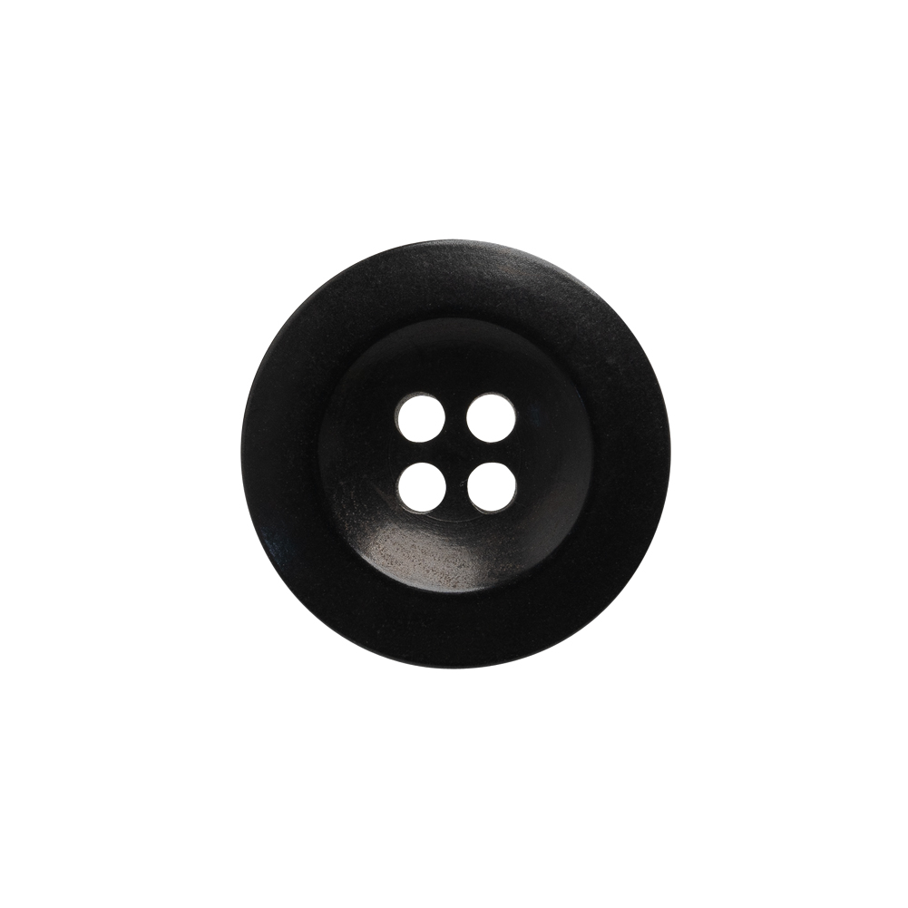 Plastic 4-Hole Button – 32L/20mm – Black Saucer Plastic 4-Hole Button – 32L/20mm – Black Saucer