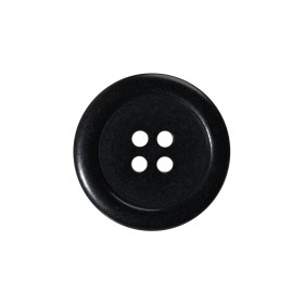 Plastic 4-Hole Button – 35L/22mm – Classic Black Plastic 4-Hole Button – 35L/22mm – Classic Black