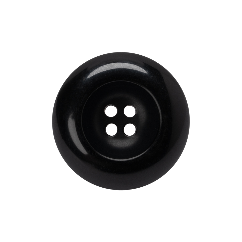 Plastic 4-Hole Button – 38L/24mm – Black Deep Well Plastic 4-Hole Button – 38L/24mm – Black Deep Well