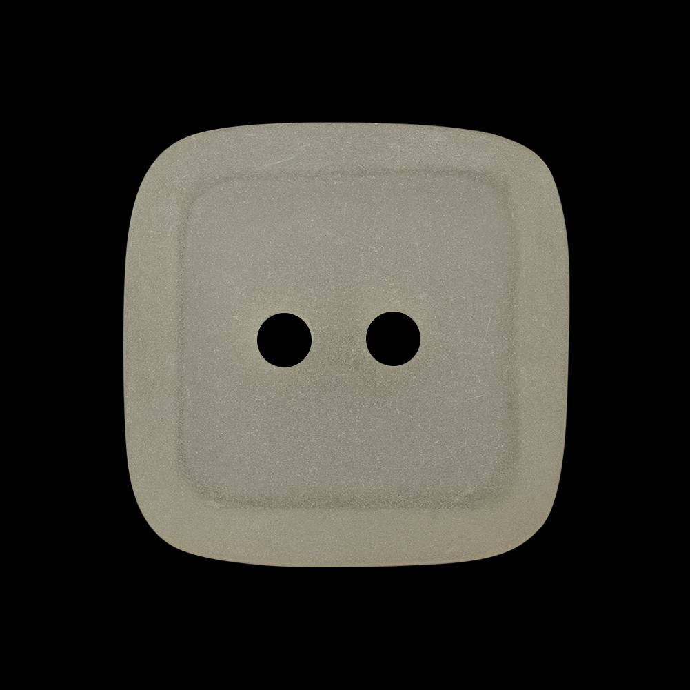 Square Plastic 2-Hole Button – 40L/25.5mm – Frosted Translucent Off White Square Plastic 2-Hole Button – 40L/25.5mm – Frosted Translucent Off White