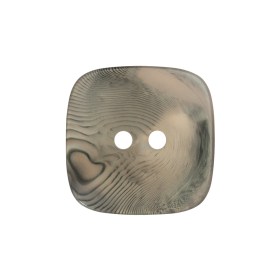 Square Plastic 2-Hole Button – 36L/23mm – Iridescent Ivory and Gray Marbled Square Plastic 2-Hole Button – 36L/23mm – Iridescent Ivory and Gray Marbled