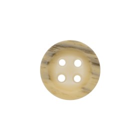 Plastic 4-Hole Button – 28L/18mm – Beige and Gray Striated Plastic 4-Hole Button – 28L/18mm – Beige and Gray Striated