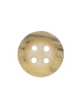 Plastic 4-Hole Button – 28L/18mm – Beige and Gray Striated Plastic 4-Hole Button – 28L/18mm – Beige and Gray Striated