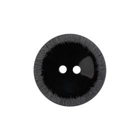 Plastic 2-Hole Button – 35L/22mm – Black Shallow Plate with Etched Rim Plastic 2-Hole Button – 35L/22mm – Black Shallow Plate with Etched Rim