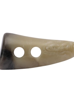 Horn 2-Hole Toggle Button – 60L/38mm – Beige and Gray Marbled Horn 2-Hole Toggle Button – 60L/38mm – Beige and Gray Marbled