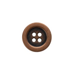 Metal 4-Hole Button – 24L/15mm – Copper Metal 4-Hole Button – 24L/15mm – Copper