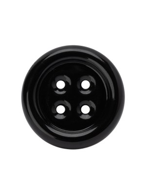 Metal 4-Hole Button – 36L/23mm – Black Enamel Coated Metal 4-Hole Button – 36L/23mm – Black Enamel Coated