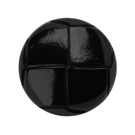 Plastic Shank Back Button – 44L/28mm – Black Faux Leather Knot Plastic Shank Back Button – 44L/28mm – Black Faux Leather Knot