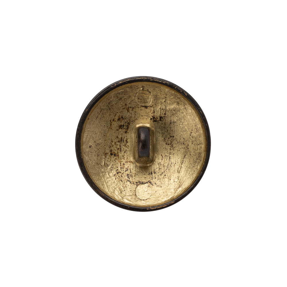 Metal Shank Back Button – 32L/20mm – Distressed Gold Crest Metal Shank Back Button – 32L/20mm – Distressed Gold Crest