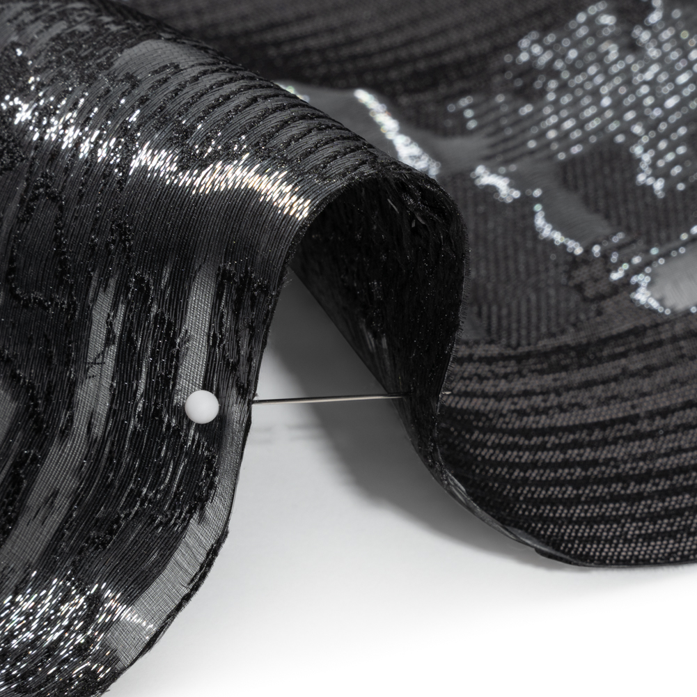 Metallic Black Abstract Luxury Burnout Brocade Metallic Black Abstract Luxury Burnout Brocade