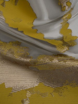 Yellow and Black Metallic Abstract Luxury Burnout Brocade Yellow and Black Metallic Abstract Luxury Burnout Brocade
