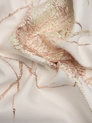 Metallic Rose Gold, Pale Gold and White Fanciful Floral Luxury Brocade Metallic Rose Gold, Pale Gold and White Fanciful Floral Luxury Brocade