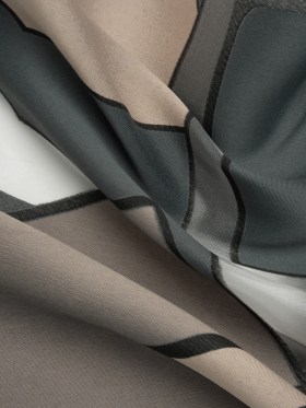 Taupe, Charcoal and Black Abstract Luxury Burnout Brocade Taupe, Charcoal and Black Abstract Luxury Burnout Brocade