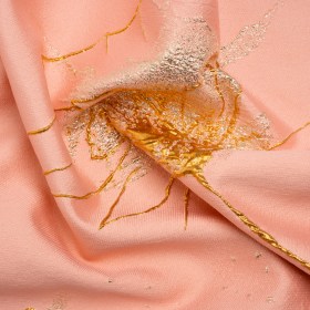 Metallic Silver, Gold and Pink Fanciful Floral Luxury Brocade Metallic Silver, Gold and Pink Fanciful Floral Luxury Brocade