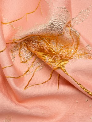 Metallic Silver, Gold and Pink Fanciful Floral Luxury Brocade Metallic Silver, Gold and Pink Fanciful Floral Luxury Brocade